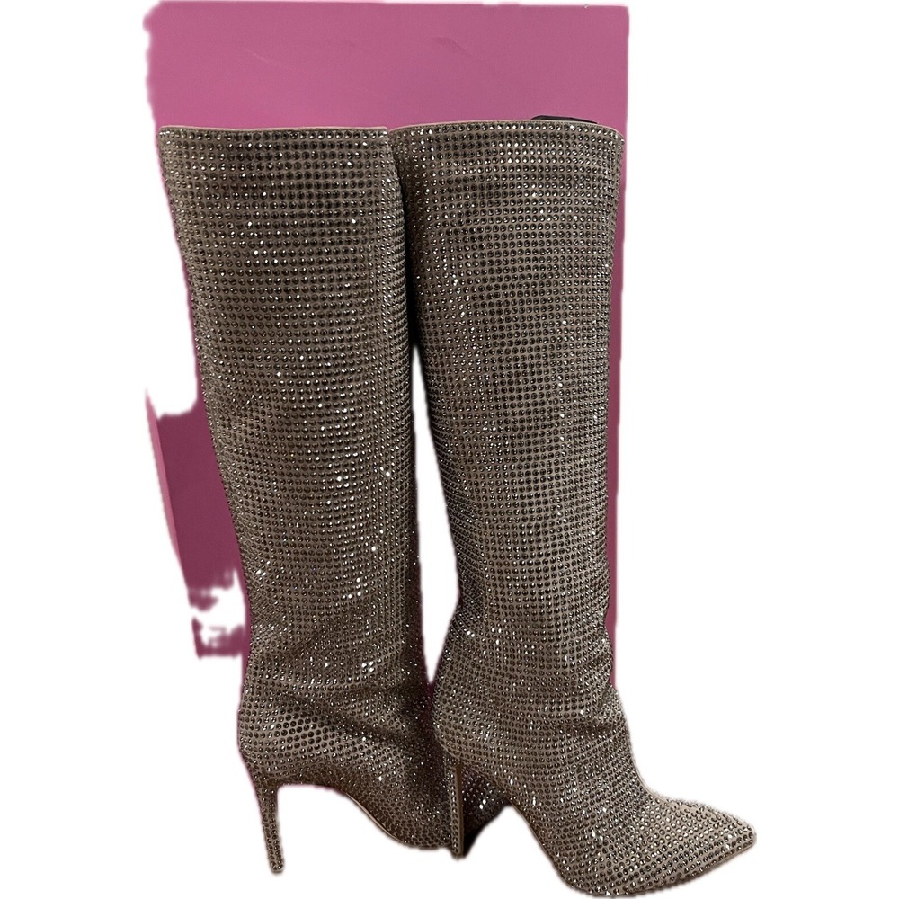 Paris Texas Ladies Powder Diamond Holly Stiletto Boots EU 40/US 10
